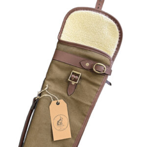Fourreau fusil lin enduit et cuir